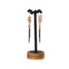 presentoir boucle d oreille bijoux en bambou, pour colliers, boucles d'oreilles