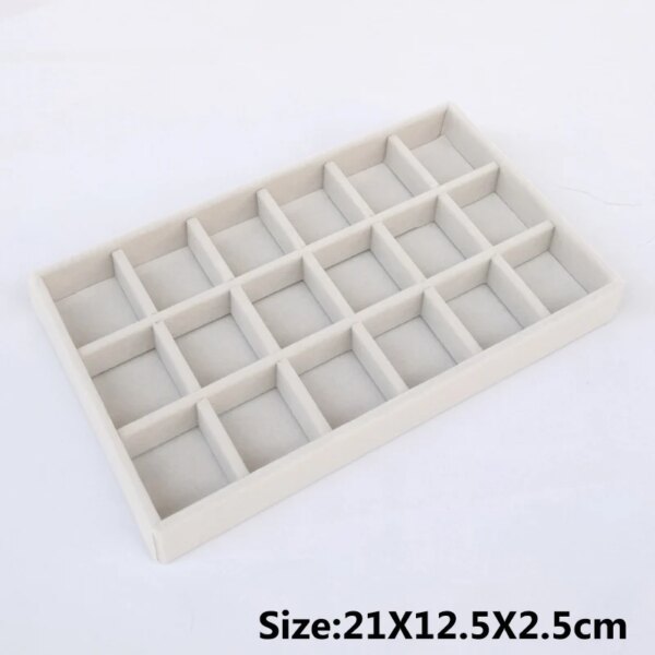 presentoir boucle d oreille Boîte à bijoux en velours doux, plateau à bijoux empilable