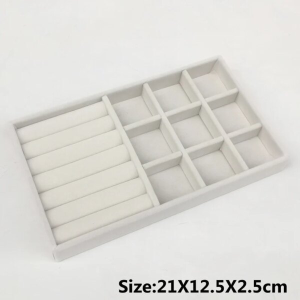 presentoir boucle d oreille Boîte à bijoux en velours doux, plateau à bijoux empilable