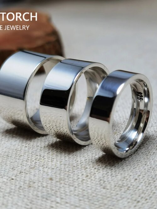 bague de fiançailles homme en argent Sterling 925 pour hommes et femme