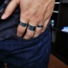 bague de fiançailles homme en argent Sterling 925 pour hommes et femme