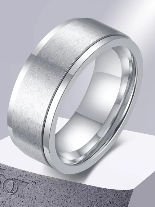 bague de fiançailles homme Spinner 6/8mm pour Homme, Accessoire Anti-Stress
