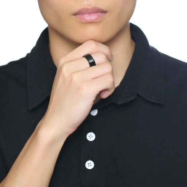 bague de fiançailles homme Spinner 6/8mm pour Homme, Accessoire Anti-Stress