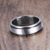 bague de fiançailles homme Spinner 6/8mm pour Homme, Accessoire Anti-Stress