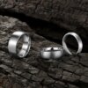 bague de fiançailles homme en Titane pour Homme et Femme 4/6/8 mm