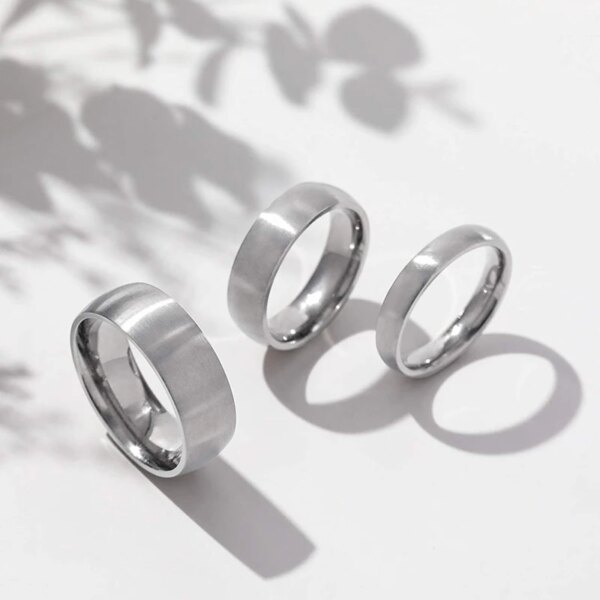 bague de fiançailles homme en Titane pour Homme et Femme 4/6/8 mm