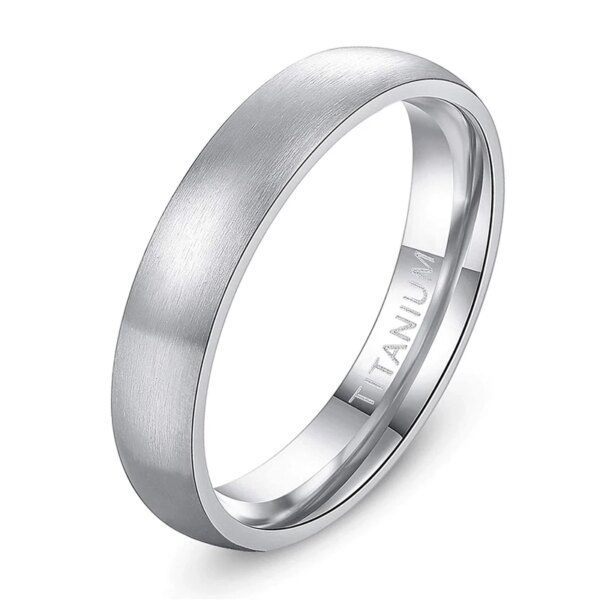 bague de fiançailles homme en Titane pour Homme et Femme 4/6/8 mm