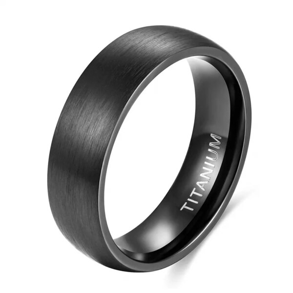 bague de fiançailles homme en Titane pour Homme et Femme 4/6/8 mm