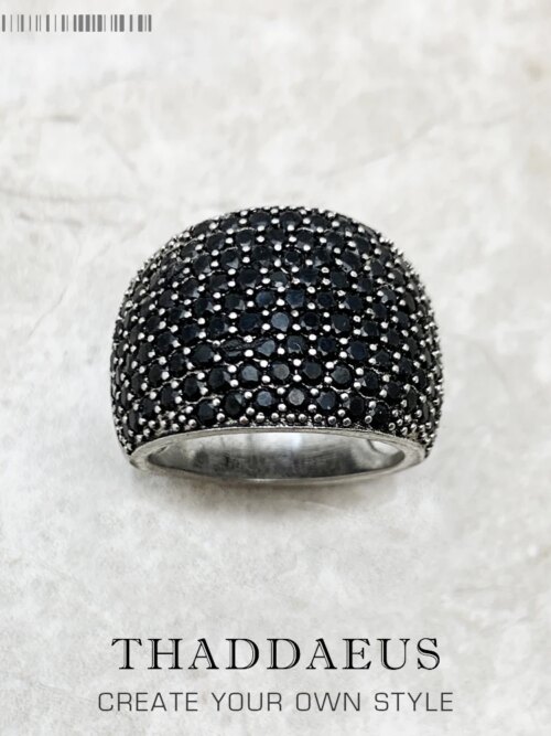 bague de fiançailles homme de Cocktail pavée noire Style européen bijoux fins