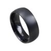 bague de fiançailles homme en titane pour hommes, 8mm, noir
