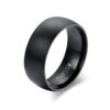 bague de fiançailles homme en titane pour hommes, 8mm, noir