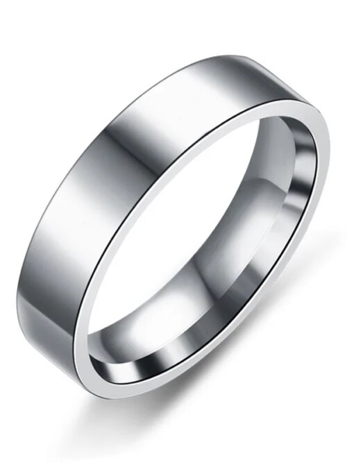 bague de fiançailles homme Anneaux noirs en acier inoxydable pour femmes et hommes, alliances, bijoux, largeur 6mm