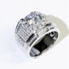 bague de fiançailles homme vintage en argent regardé 925 pour femmes et hommes