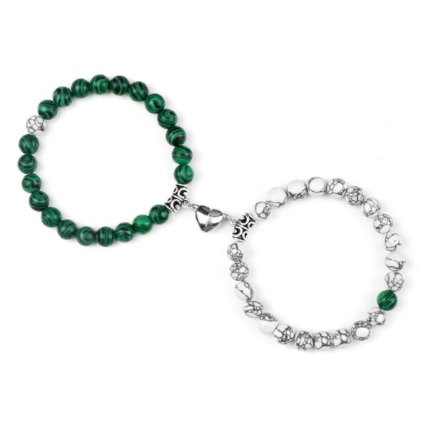 Bracelet amitié Offre spéciale 2 pièces/ensemble Bracelet de perles pour amoureux pierre naturelle