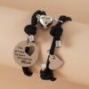 Bracelet de couple avec pendentif magnétique étoile et lune pour femme, ULfaite à la main