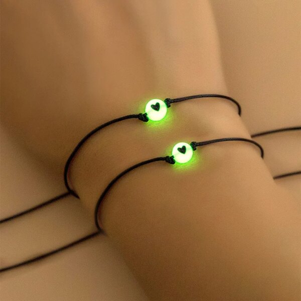 Bracelet de couple Pinky Promise pour femme, perle de coeur Shoous, bracelet tressé