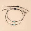 Bracelet de couple Pinky Promise pour femme, perle de coeur Shoous, bracelet tressé