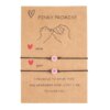 Bracelet de couple Pinky Promise pour femme, perle de coeur Shoous, bracelet tressé