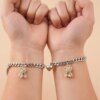 Bracelet amitié Punk en Argent pour Meilleur Ami, pour Femme et Homme