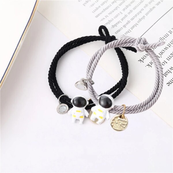 74123-55113d.jpg Bracelet de couple Pinky Promise pour femme, perle de coeur Shoous, bracelet tressé