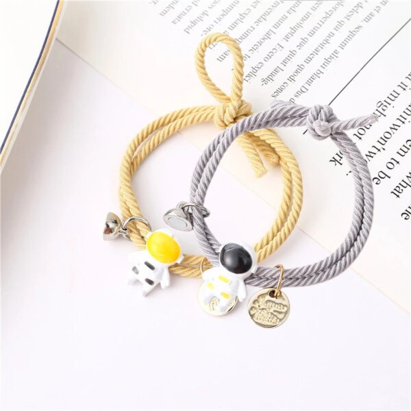 Bracelet amitié magnétiques de Couple romantiques en forme de cœur pour femmes