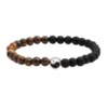 Bracelet amitié perlé à distance en pierre naturelle pour hommes et femmes, deux couleurs