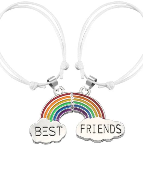 Bracelet amitié arc-en-ciel réglable pour hommes et femmes, bijoux de couple