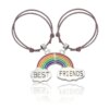 Bracelet amitié arc-en-ciel réglable pour hommes et femmes, bijoux de couple