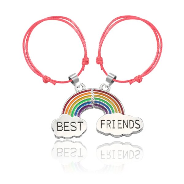 Bracelet amitié arc-en-ciel réglable pour hommes et femmes, bijoux de couple