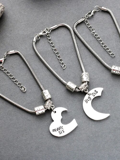 Bracelet amitié 3 Pcs/ensemble Grande Soeur Petite Soeur Bracelet Pour Femmes
