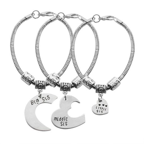 Bracelet amitié 3 Pcs/ensemble Grande Soeur Petite Soeur Bracelet Pour Femmes