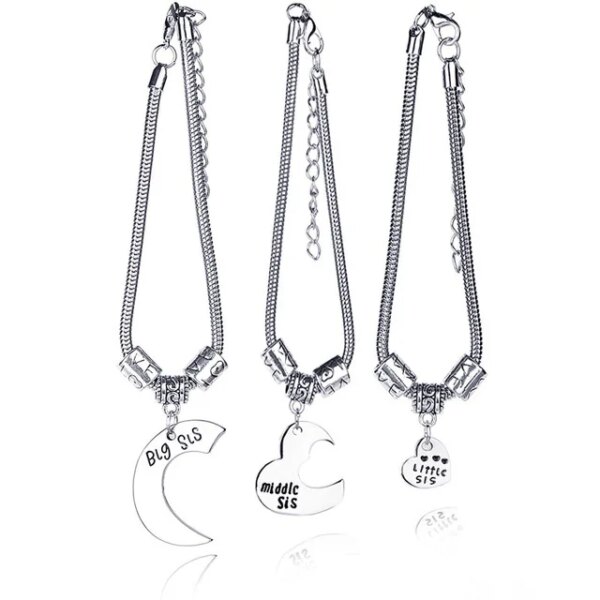 Bracelet amitié 3 Pcs/ensemble Grande Soeur Petite Soeur Bracelet Pour Femmes
