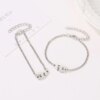 Bracelet amitié en forme de cœur pour couple, meilleurs amis, navire chia, deux parties