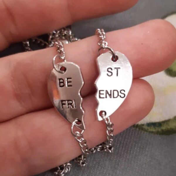 Bracelet amitié en forme de cœur pour couple, meilleurs amis, navire chia, deux parties