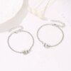 Bracelet amitié en forme de cœur pour couple, meilleurs amis, navire chia, deux parties