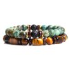Bracelet amitié élastiques faits à la main pour hommes, 2 chaînes, bijoux d'amitié