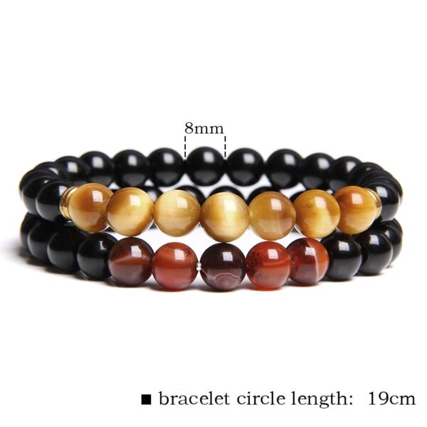 Bracelet amitié élastiques faits à la main pour hommes, 2 chaînes, bijoux d'amitié