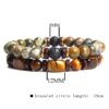 Bracelet amitié élastiques faits à la main pour hommes, 2 chaînes, bijoux d'amitié