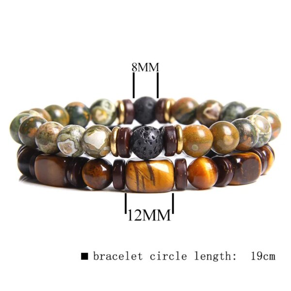 Bracelet amitié élastiques faits à la main pour hommes, 2 chaînes, bijoux d'amitié