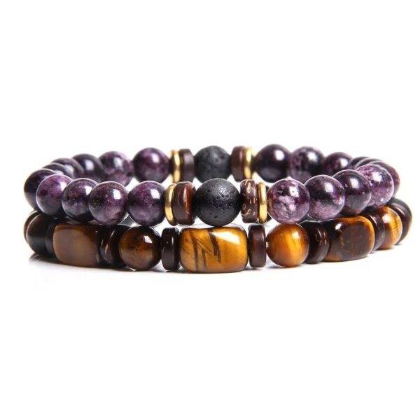 Bracelet amitié élastiques faits à la main pour hommes, 2 chaînes, bijoux d'amitié