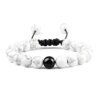 Bracelet amitié tressés à Distance pour Couples, pierres naturelles blanches et noires
