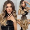 perruque cheveux naturels Ombre Couleur Synthétique