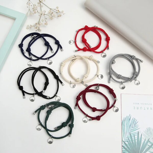 Bracelet amitié magnétique de couple pour hommes et femmes, charme de personnalité créative