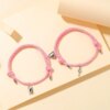 Bracelet amitié de Couple Romantiques en Forme de Cœur, Pendentif Clé, Corée, Rose, Noir
