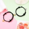 Bracelet amitié de Couple Romantiques en Forme de Cœur, Pendentif Clé, Corée, Rose, Noir
