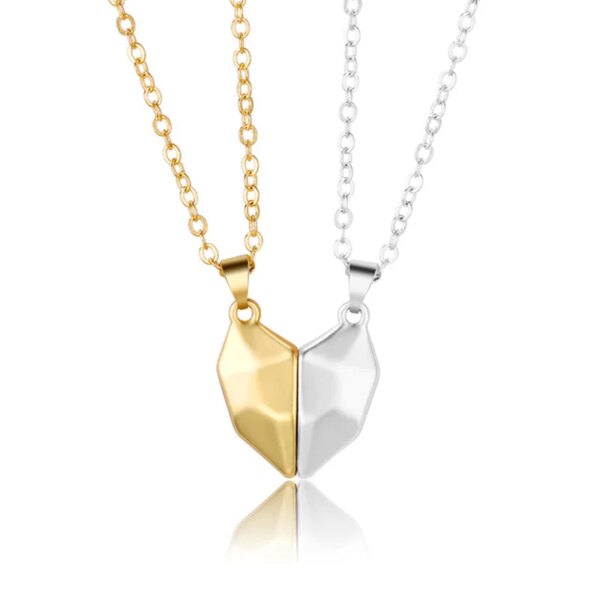 Pendentif coeur magnétique astronome pour hommes et femmes, colliers de la présidence du couple, amoureux, meilleur ami, cadeau de bijoux, 1 paire