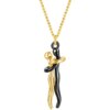 Collier pendentif étreignant exquis pour couple, bijoux d'amour de la journée de Léon, mode féminine