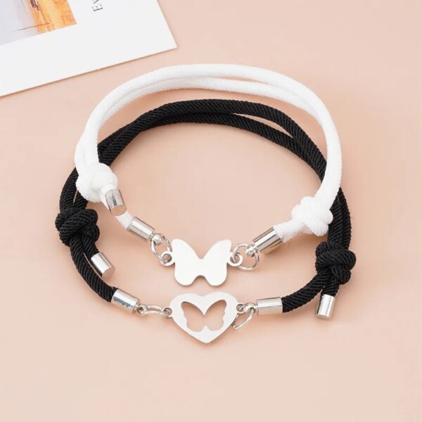 74740-c63f21.jpg Bracelet amitié Amour coeur Couple Bracelet pour amoureux femmes hommes fabriqué à la main réglable