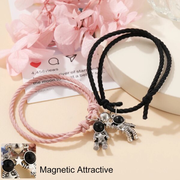 Bracelet amitié Amour coeur Couple Bracelet pour amoureux femmes hommes fabriqué à la main réglable
