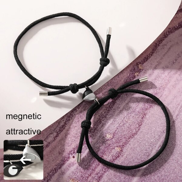 Bracelet amitié Amour coeur Couple Bracelet pour amoureux femmes hommes fabriqué à la main réglable